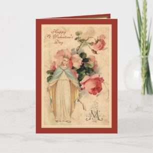 Cartes Pour Fêtes Annuelles Saint-Valentines Jour béni Vierge Fête Florale