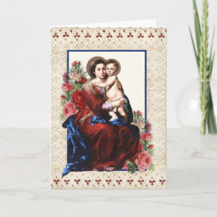 Cartes Pour Fêtes Annuelles Saint-Valentines Jour béni Vierge Floral