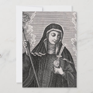 Cartes Pour Fêtes Annuelles Sainte Gertrude la Grande mystique bénédictine all
