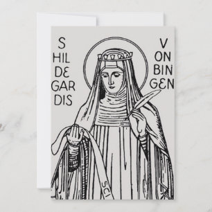Cartes Pour Fêtes Annuelles Sainte Hildegarde de Bingen abbesse bénédictine