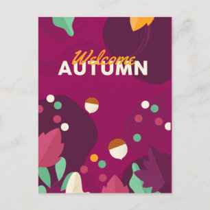 Cartes Pour Fêtes Annuelles Saison d'automne Boho avec Feuilles