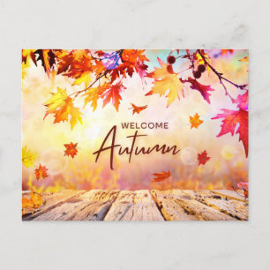 Cartes Pour Fêtes Annuelles Saison d'automne du rouge orange