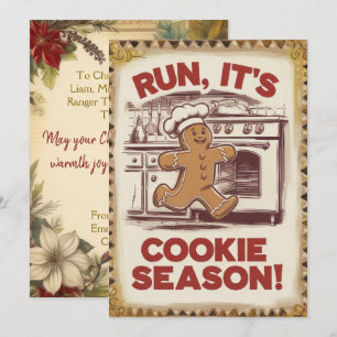 Cartes Pour Fêtes Annuelles Saison de biscuits personnalisés Drôle Vintage