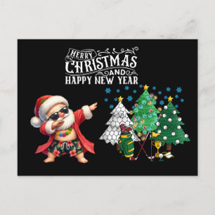 Cartes Pour Fêtes Annuelles Saison de Golf Salutation avec voiturette de golf 