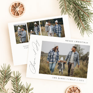 Cartes Pour Fêtes Annuelles Saison de Joy Family Photo Noël