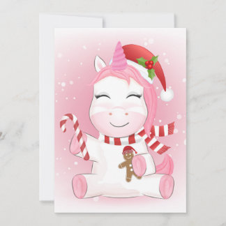 Cartes Pour Fêtes Annuelles Saison de Noël Licorne