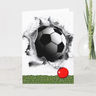 Cartes Pour Fêtes Annuelles Saison de soccer Salutation Noël