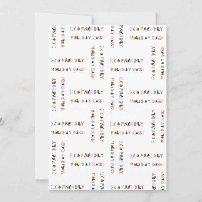 Cartes Pour Fêtes Annuelles Saison des vacances amicale d'Eco d'amusement (Devant)