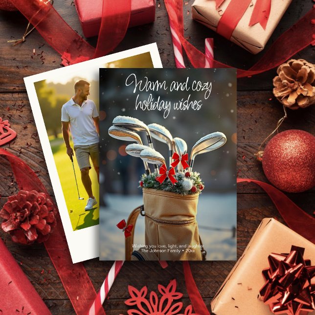 Cartes Pour Fêtes Annuelles Saison d'hiver du golf de neige souhaits ・ Photo d (Créateur téléchargé)