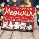 Cartes Pour Fêtes Annuelles Saison être Meowwy Funny Cute Cats Caroling<br><div class="desc">Carol des chats. 'C'est la saison,  pour être miowy! miow meow meow meow meow meow! Disponible ici : http://www.zazzle.com/selectpartysupplies</div>