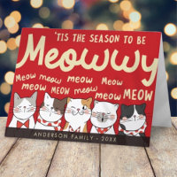Saison être Meowwy Funny Cute Cats Caroling
