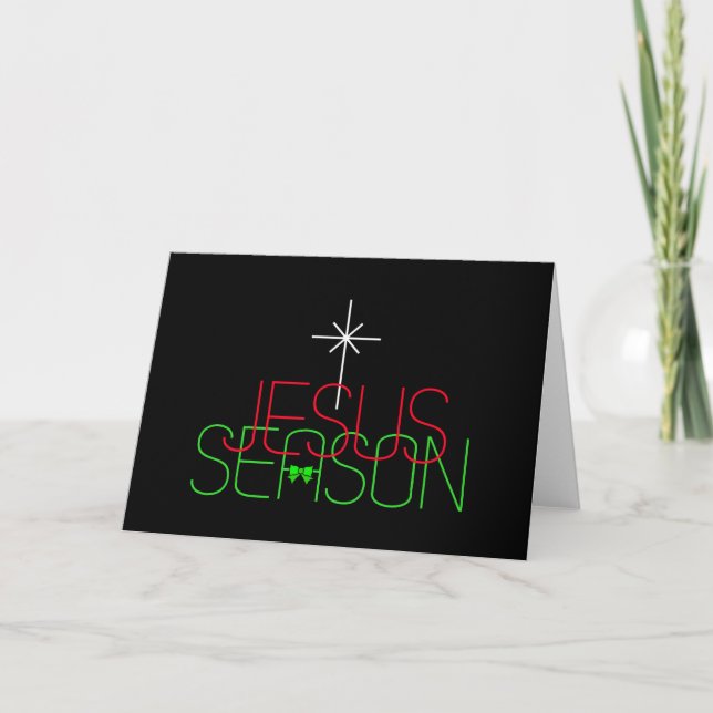 Cartes Pour Fêtes Annuelles Saison Jésus (Devant)