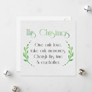 Cartes Pour Fêtes Annuelles Saison Sentiment minimaliste avec Flouris d'or