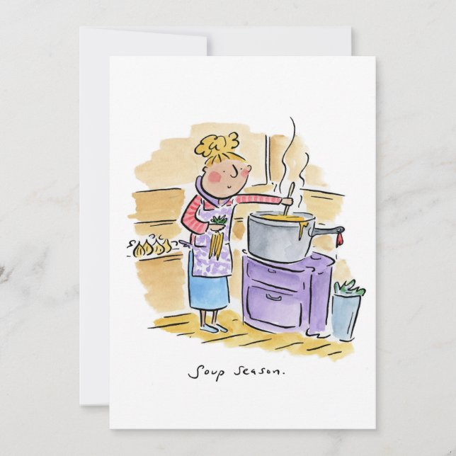 Cartes Pour Fêtes Annuelles Saison Soupe (Devant)
