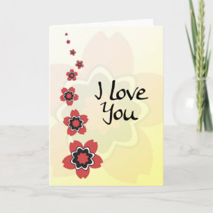 Cartes Pour Fêtes Annuelles Sakura Cherry Blossom Valentines Day Card