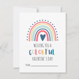 Cartes Pour Fêtes Annuelles Salle de classe Arc en ciel Valentine's Day Cards