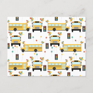 Cartes Pour Fêtes Annuelles Salle de classe de la fête des autobus scolaires