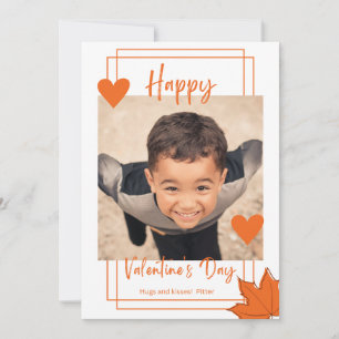 Cartes Pour Fêtes Annuelles Salle de classe Orange-Frame Photo Boy Saint Valen