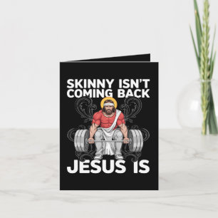 Cartes Pour Fêtes Annuelles Salle de sport Jésus Workout Skinny ne revient pas