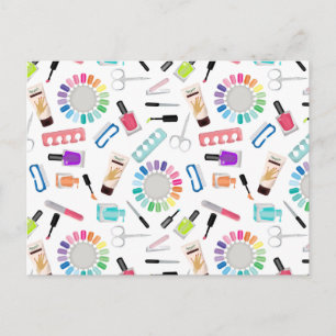 Cartes Pour Fêtes Annuelles Salon de Beauté Manucure Pédicure Ongles