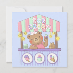 Cartes Pour Fêtes Annuelles Salon de glace de Teddy