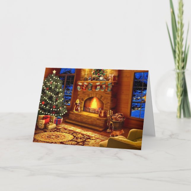 Cartes Pour Fêtes Annuelles Salon de Noël cosy (Devant)