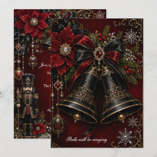 Cartes Pour Fêtes Annuelles Salon de Velours Bell Élégant Réveillon de Noël