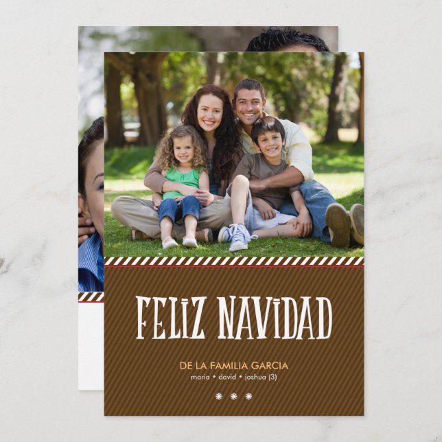 Cartes Pour Fêtes Annuelles Saludo militar de la Navidad de Brown (Devant / Derrière)