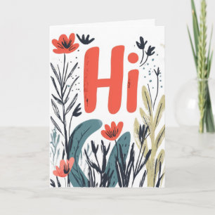 Cartes Pour Fêtes Annuelles Salut Couleurs Fleurs Sauvages