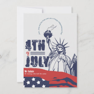 Cartes Pour Fêtes Annuelles Salut Emblématique à la Liberté, 4 Juillet