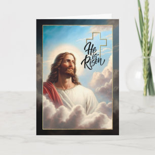 Cartes Pour Fêtes Annuelles Salut est Risen ! Jésus Christ Peinture Pâques