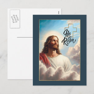 Cartes Pour Fêtes Annuelles Salut est Risen ! Jésus Christ Peinture Pâques