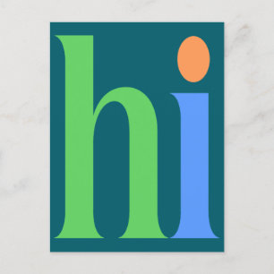 Cartes Pour Fêtes Annuelles Salut, Typographie colorée