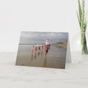 Cartes Pour Fêtes Annuelles Salutation À L'Intérieur De Père Noël Fonctionne P