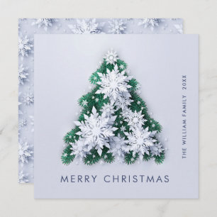 Cartes Pour Fêtes Annuelles Salutation d'arbre de Noël minimaliste 3D