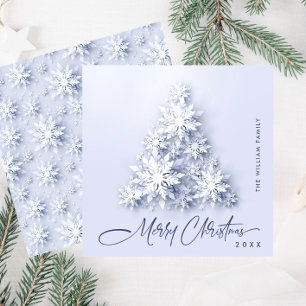 Cartes Pour Fêtes Annuelles Salutation d'arbre de Noël minimaliste 3D