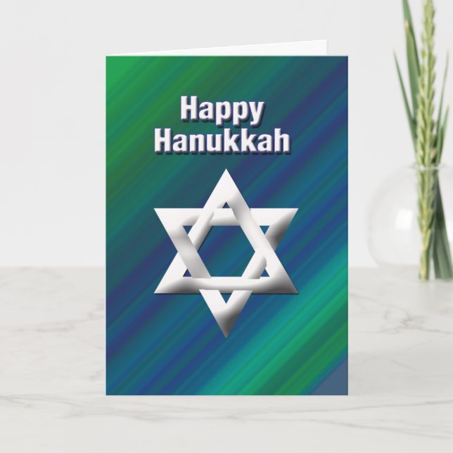 Cartes Pour Fêtes Annuelles Salutation de Hanoukka (Devant)