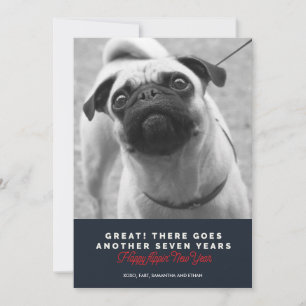 Cartes Pour Fêtes Annuelles Salutation de la nouvelle année d'encore sept ans