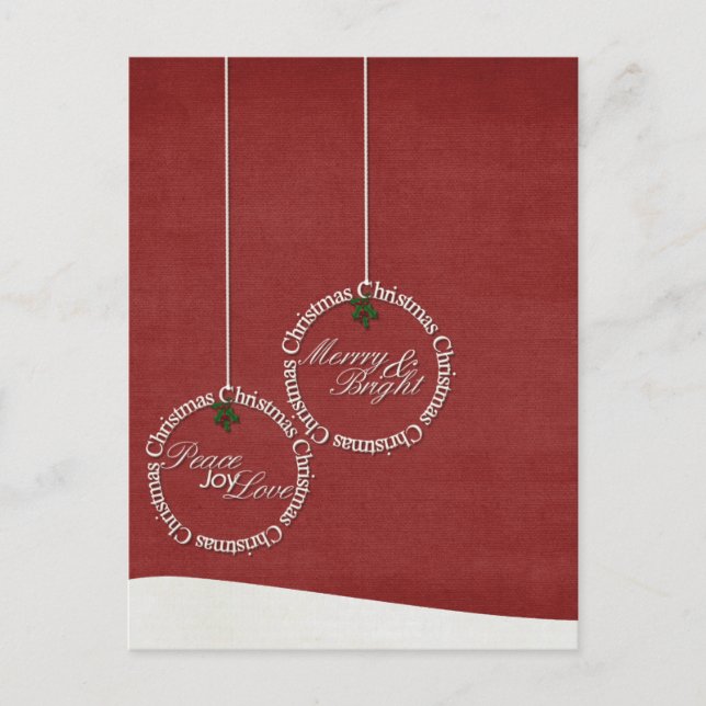Cartes Pour Fêtes Annuelles salutation de noël (Devant)