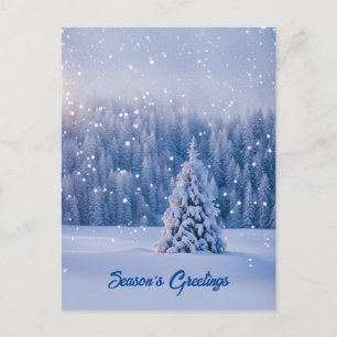 Cartes Pour Fêtes Annuelles Salutation de Noël Arbre neige