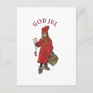 Cartes Pour Fêtes Annuelles Salutation de Noël de juillet de Dieu de Carl