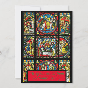 Cartes Pour Fêtes Annuelles Salutation de Noël en verre satiné