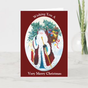 Cartes Pour Fêtes Annuelles Salutation de Noël Saint Nicolas