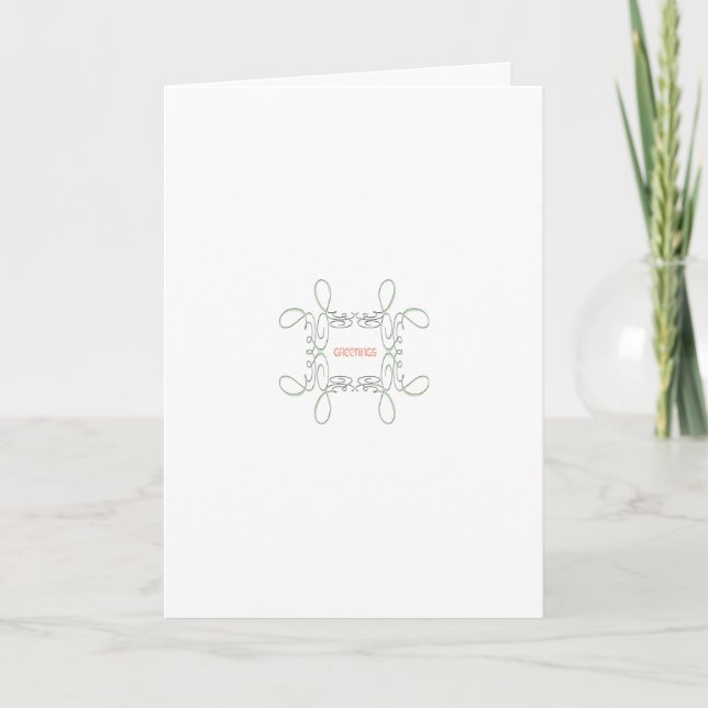 Cartes Pour Fêtes Annuelles Salutation de Noël simple (Devant)