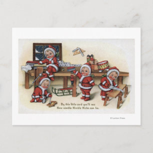 Cartes Pour Fêtes Annuelles Salutation de NoëlPetits enfants