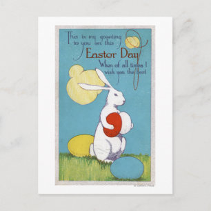 Cartes Pour Fêtes Annuelles Salutation de PâquesOEufs de lapin de Pâques
