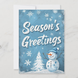 Cartes Pour Fêtes Annuelles Salutation de saison avec Snowman