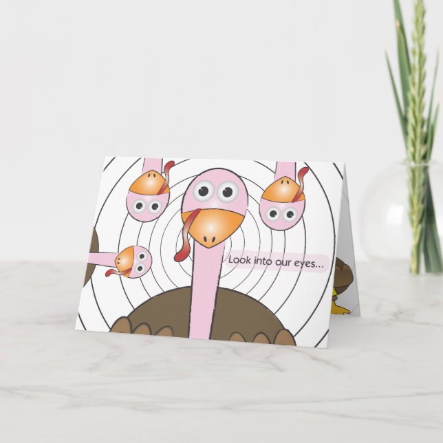 Cartes Pour Fêtes Annuelles Salutation drôle de thanksgiving (Devant)