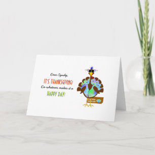 Cartes Pour Fêtes Annuelles Salutation drôle de thanksgiving de jour de la
