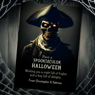 Cartes Pour Fêtes Annuelles Salutation éffrayante d'Halloween Pirate